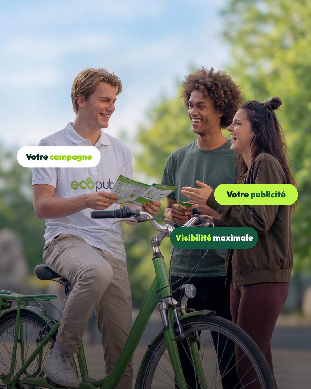Vélo publicitaire EcoPub en action à Bruxelles
